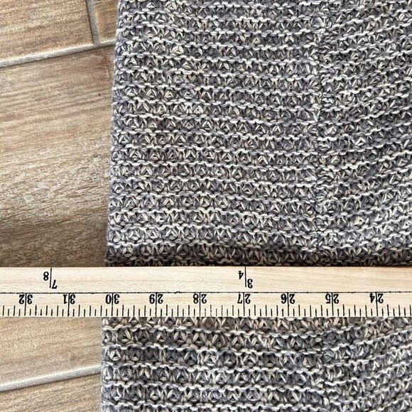 Vallette Oversize Sleeveless Cardigan Chunky Knit Size S/M Heather Gray Pockets - Picture 15 of 16